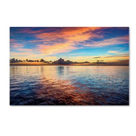 David Ayash 'Carribean Sunset' Canvas Art,22x32